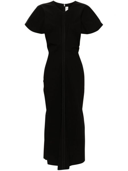 Изгорена рокля Victoria Beckham черно