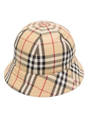 Kostkovaný klobouk Burberry béžový