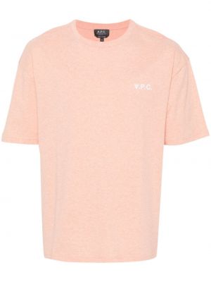 Kokvilnas t-krekls A.p.c. oranžs