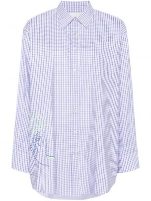 Pledinė siuvinėta marškiniai Forte_forte violetinė