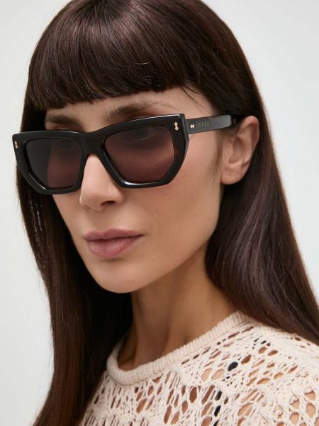 Brązowe okulary przeciwsłoneczne Gucci