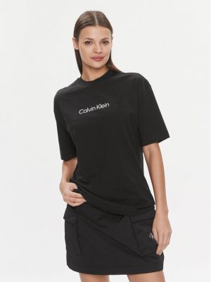 Marškiniai oversize Calvin Klein juoda
