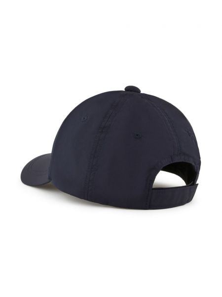 Medvilninis kepurė su snapeliu Emporio Armani mėlyna