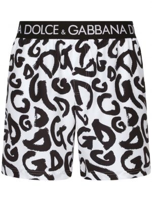 Trykt shorts Dolce & Gabbana hvit