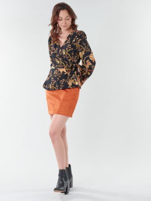 Mini spódniczka Vero Moda pomarańczowa