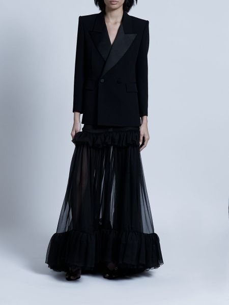 Hedvábné sukně Saint Laurent černé