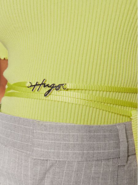 Majica slim fit Hugo žuta