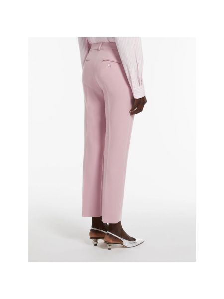 Pantalones de viscosa Max Mara rosa