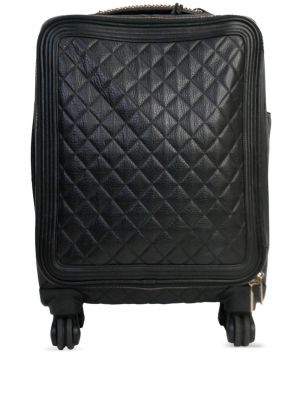 Gesteppter reisekoffer Chanel Pre-owned schwarz