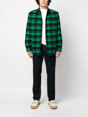 Chemise brodée à carreaux en flanelle Polo Ralph Lauren vert