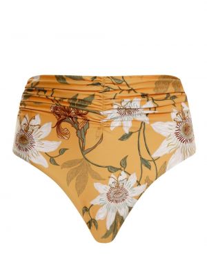 Bikini s cvetličnim vzorcem s potiskom Agua By Agua Bendita rumena