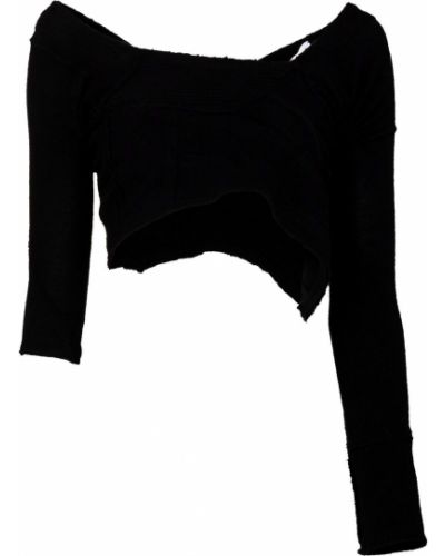 Asymmetrisk crop top Talia Byre svart