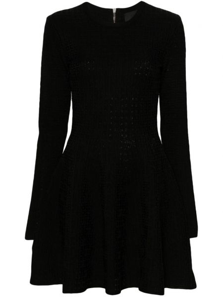 Jacquard ausgestelltes kleid Givenchy schwarz