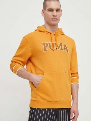Суичър с качулка с принт Puma жълто