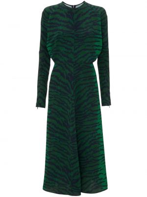 Midi haljina s printom s uzorkom tigra Victoria Beckham