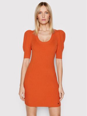 Плетена рокля slim Ted Baker оранжево