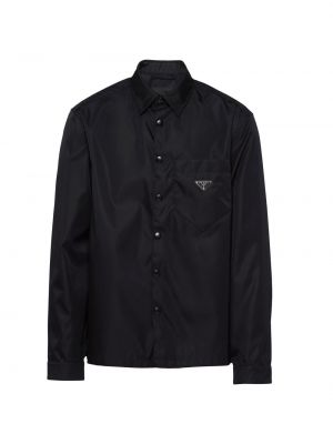 Черная нейлоновая рубашка Prada