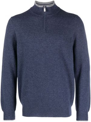 Кашмирен пуловер Fedeli синьо