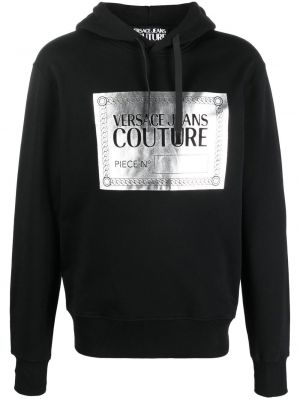 Hanorac cu glugă din bumbac cu imagine Versace Jeans Couture