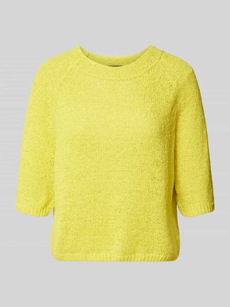 Dzianinowy sweter Luisa Cerano żółty