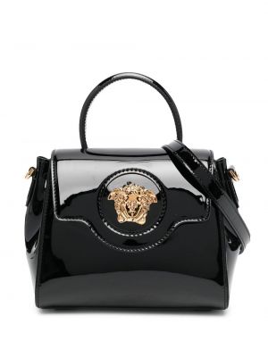 Shopper en cuir verni Versace