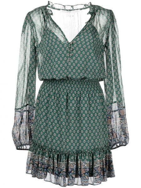 Sukienka z nadrukiem Veronica Beard zielona