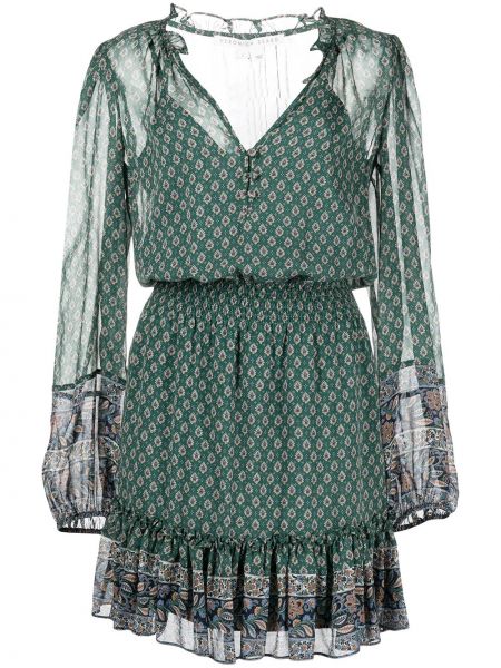 Vestito con stampa Veronica Beard verde