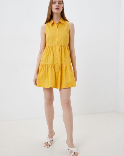Платье-рубашка Ostin желтое