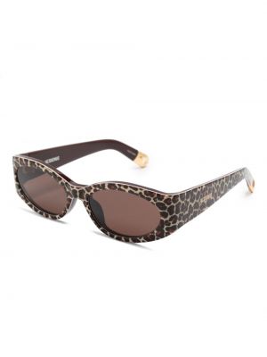 Raštuotos akiniai nuo saulės leopardinės Jacquemus