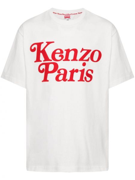 Pamut póló Kenzo fehér