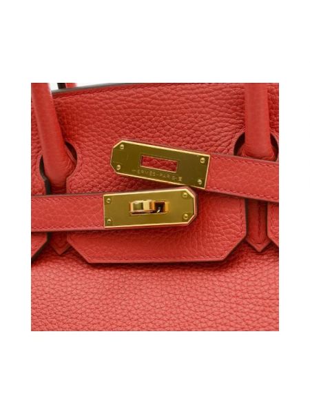 Bolsa de cuero Hermès Vintage rojo