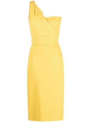 Priliehavé midi šaty Dolce & Gabbana Pre-owned žltá