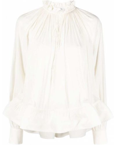 Ruffle bluse Lanvin hvit