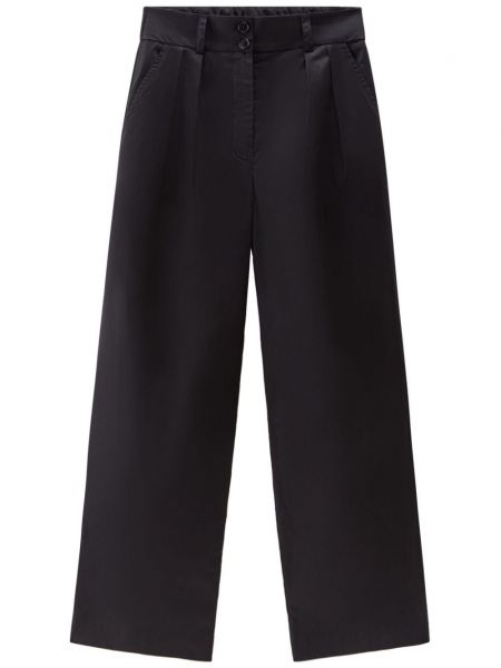 Pantaloni din bumbac cu croială lejeră Woolrich negru