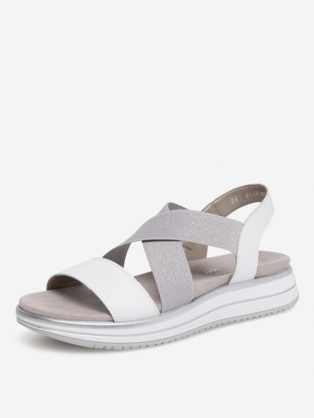 Kožené sandály Remonte bílé