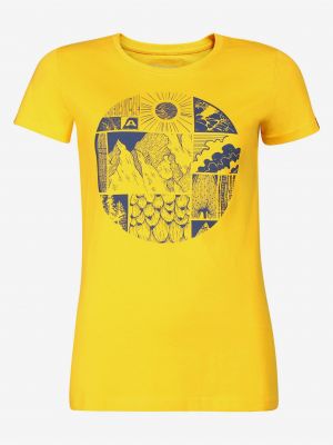 Tričko s potlačou Alpine Pro žltá
