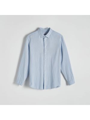 Bavlnená košeľa Reserved modrá