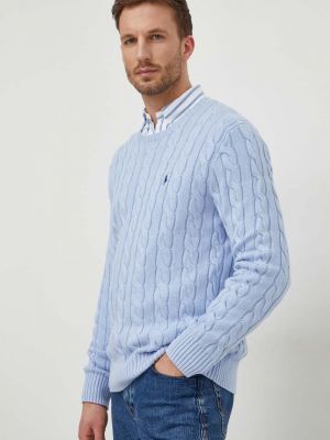 Bavlněný svetr Polo Ralph Lauren modrý