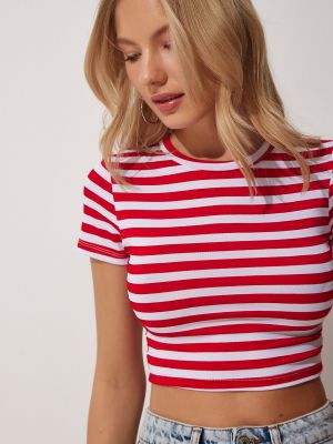 Прилепнала тениска Happiness İstanbul червено