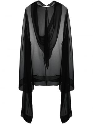 Jedwabna sukienka Rick Owens czarna