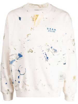 Sweatshirt mit stickerei aus baumwoll Domrebel weiß