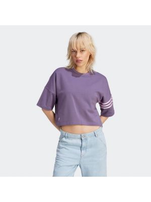 Chemise en coton en jersey Adidas violet