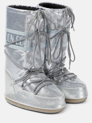 Botas de nieve Moon Boot plateado