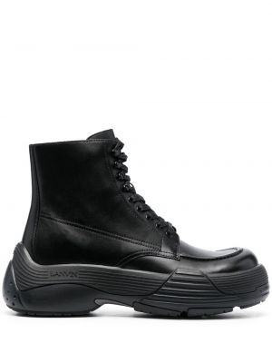 Nėriniuotos auliniai batai su raišteliais chunky Lanvin juoda