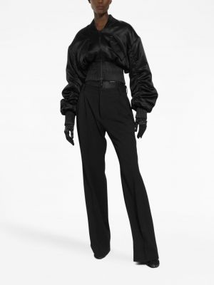 Plisované kalhoty Dolce & Gabbana černé