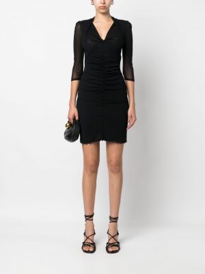 Sukienka mini z dekoltem w serek Dvf Diane Von Furstenberg czarna
