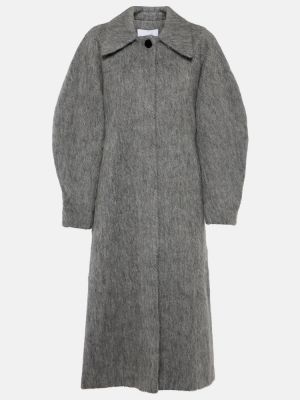Cappotto di lana Ganni grigio