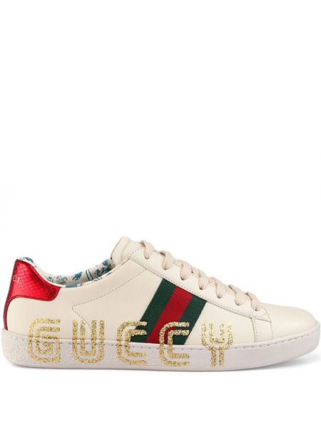 Zapatillas con estampado Gucci Ace blanco