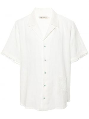 Λινό πουκάμισο Siedres λευκό