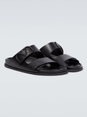 Dabīgās ādas sandales Valentino Garavani melns